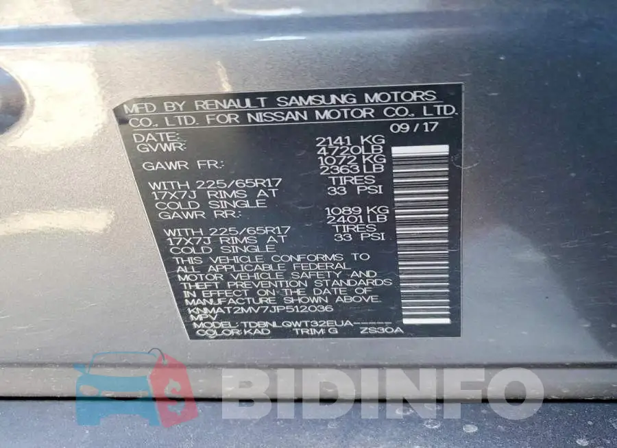 KNMAT2MV7JP512036 Photo# 14