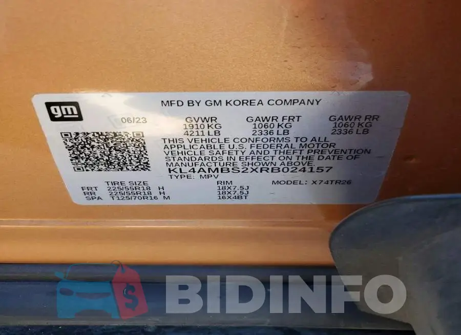KL4AMBS2XRB024157 Photo# 12