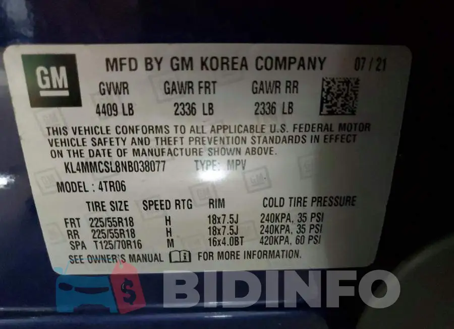 KL4MMCSL8NB038077 Photo# 12