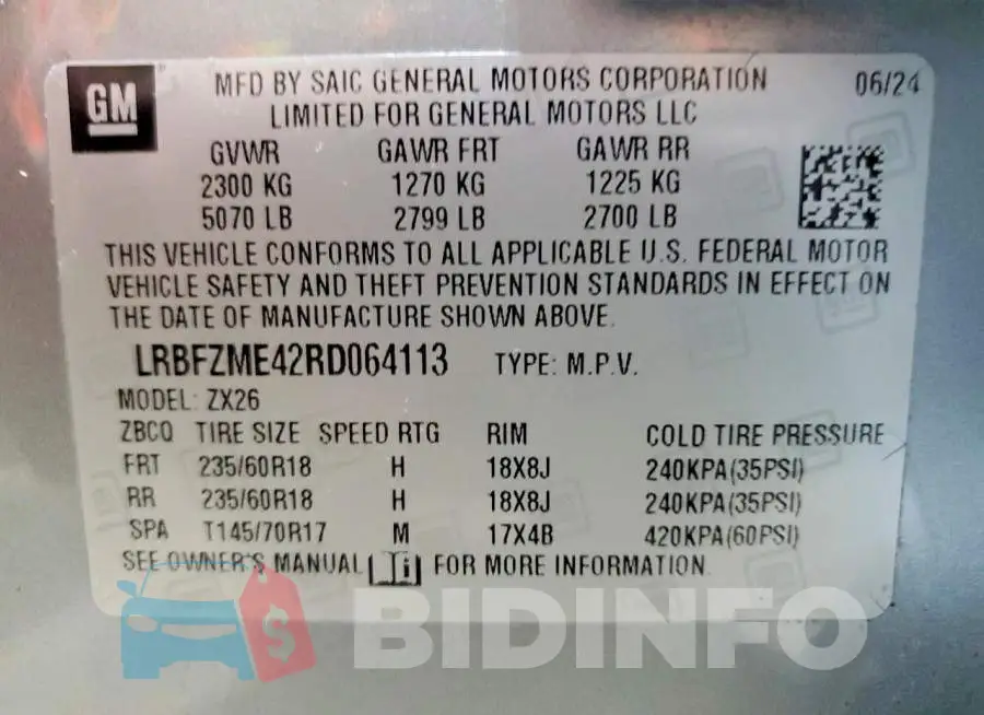 LRBFZME42RD064113 Photo# 13