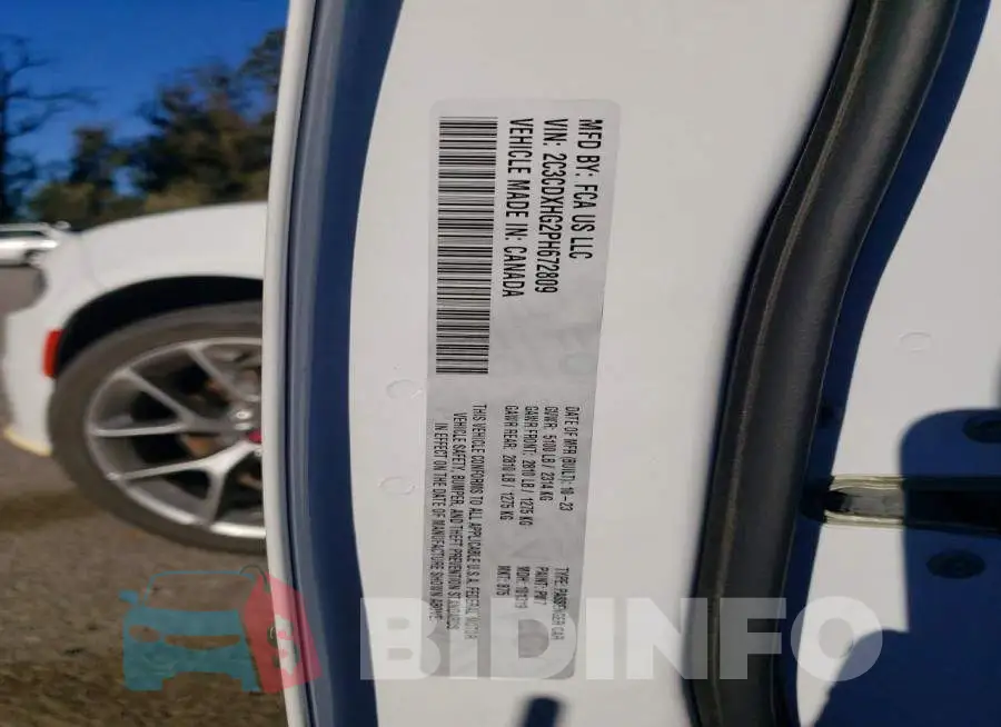 2C3CDXHG2PH672809 Photo# 12