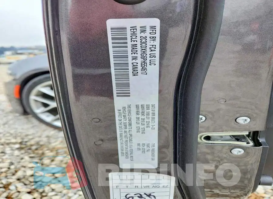 2C3CDXHG6PH554617 Photo# 12