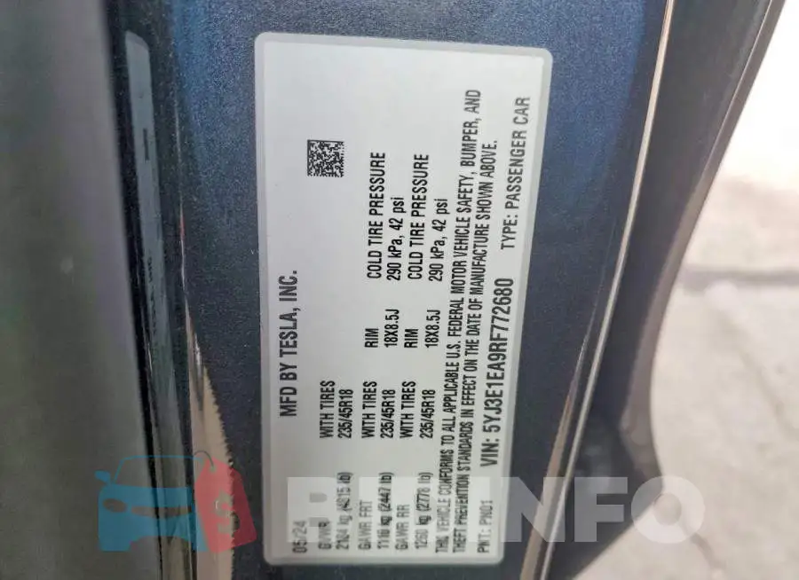 5YJ3E1EA9RF772680 Photo# 12