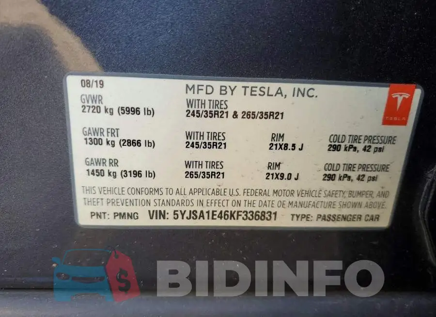 5YJSA1E46KF336831 Photo# 12