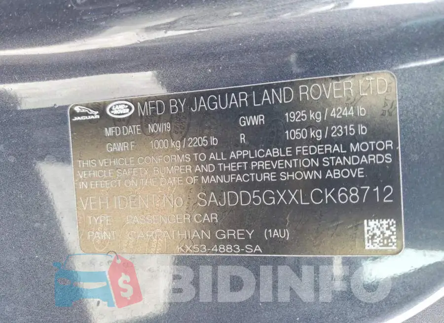 SAJDD5GXXLCK68712 Photo# 12