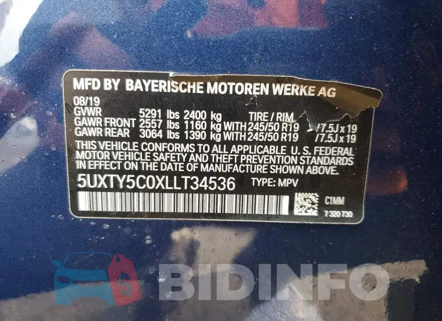 5UXTY5C0XLLT34536 Photo# 13