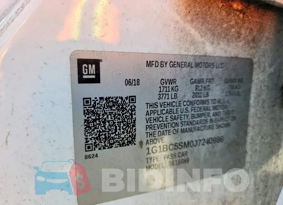 1G1BC5SM0J7240986 Photo# 12