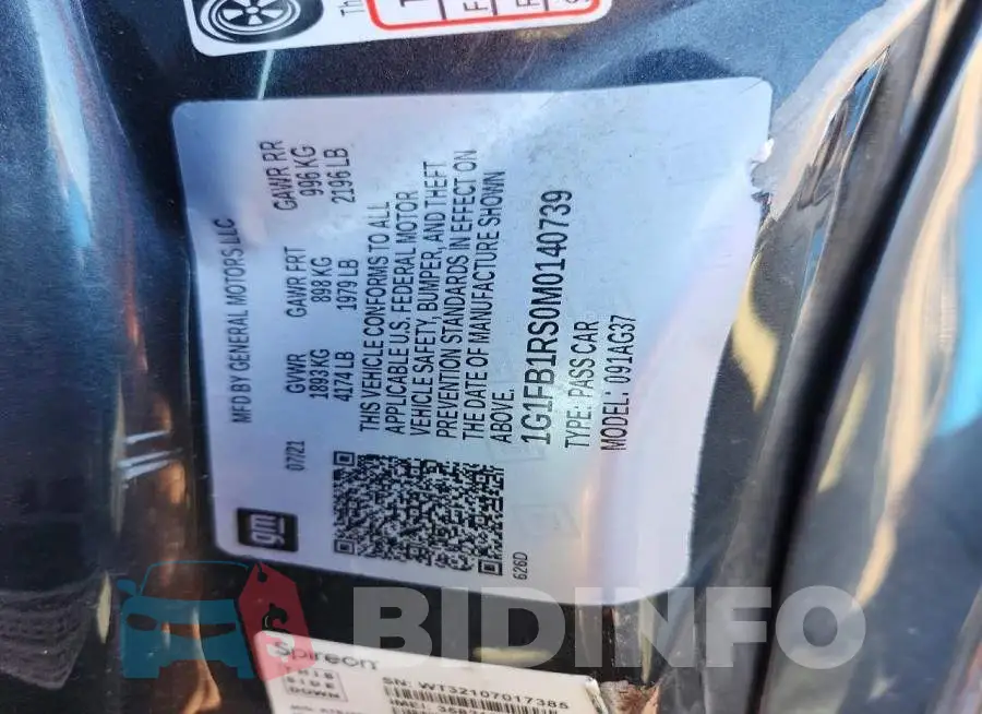 1G1FB1RS0M0140739 Photo# 12