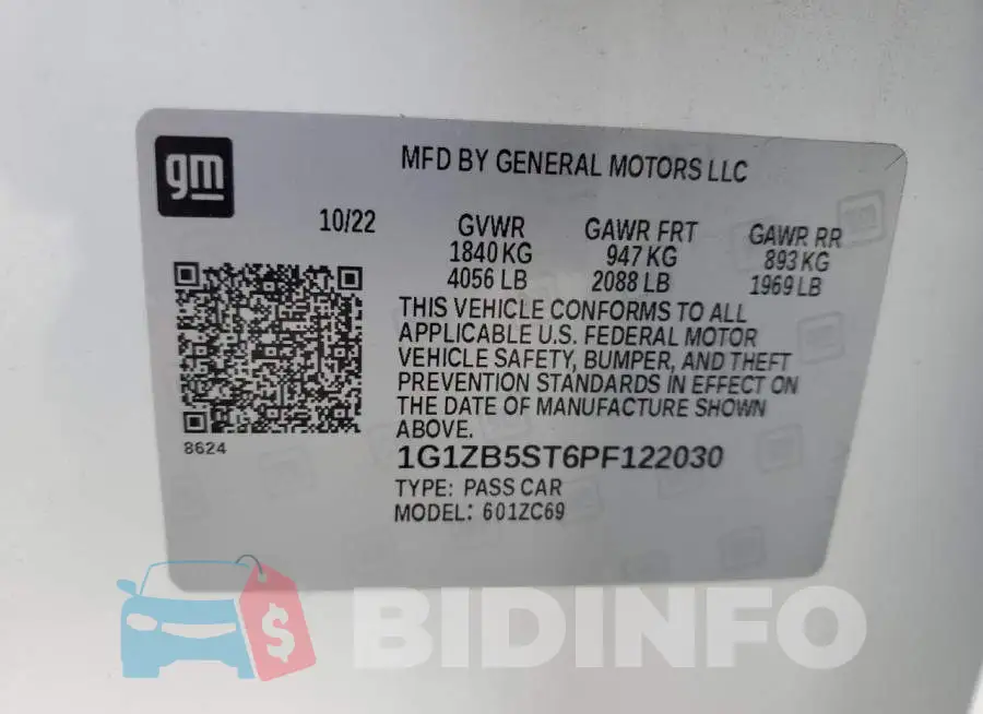 1G1ZB5ST6PF122030 Photo# 12