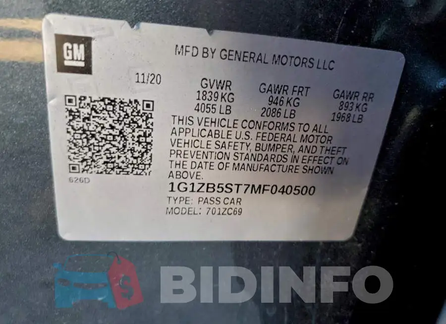 1G1ZB5ST7MF040500 Photo# 12