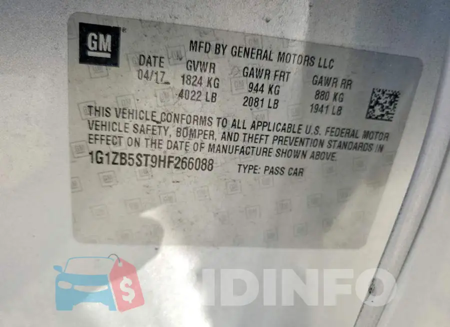 1G1ZB5ST9HF266088 Photo# 12