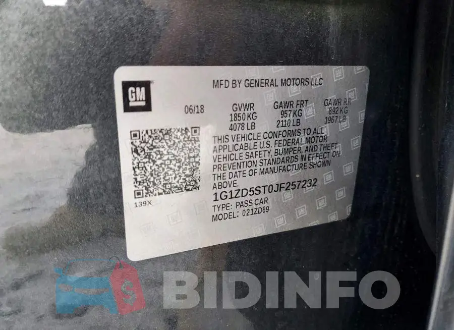 1G1ZD5ST0JF257232 Photo# 12
