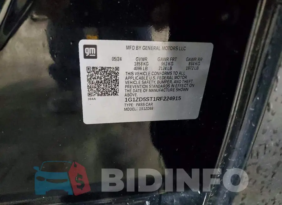 1G1ZD5ST1RF224915 Photo# 12