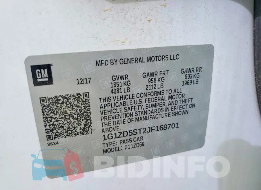1G1ZD5ST2JF168701 Photo# 12