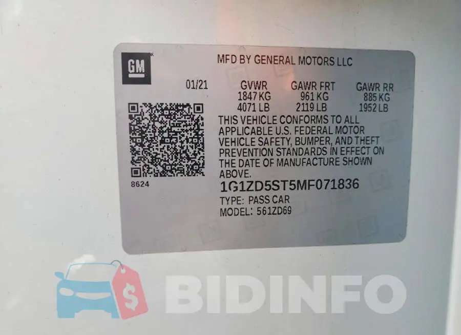 1G1ZD5ST5MF071836 Photo# 12