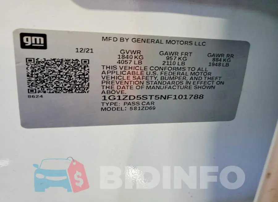 1G1ZD5ST5NF101788 Photo# 12