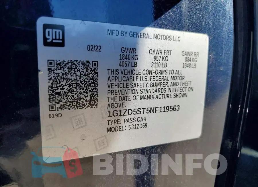 1G1ZD5ST5NF119563 Photo# 13
