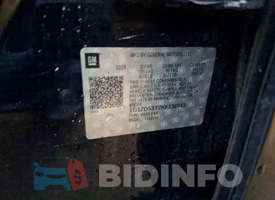 1G1ZD5ST7KF136943 Photo# 10