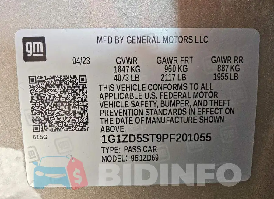 1G1ZD5ST9PF201055 Photo# 12