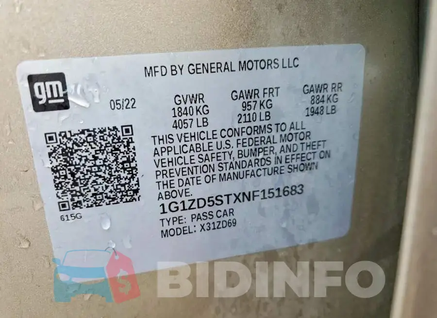 1G1ZD5STXNF151683 Photo# 12