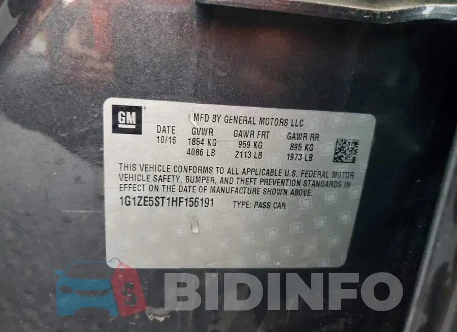 1G1ZE5ST1HF156191 Photo# 12