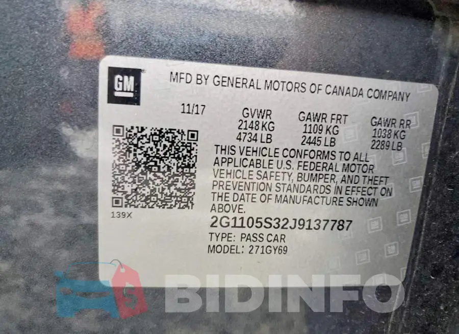 2G1105S32J9137787 Photo# 12