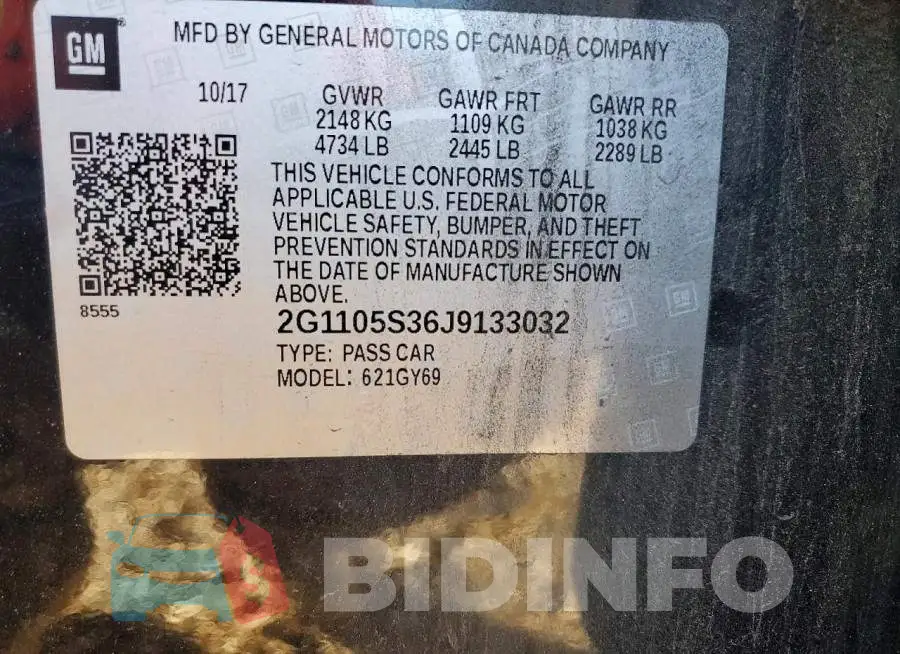 2G1105S36J9133032 Photo# 12