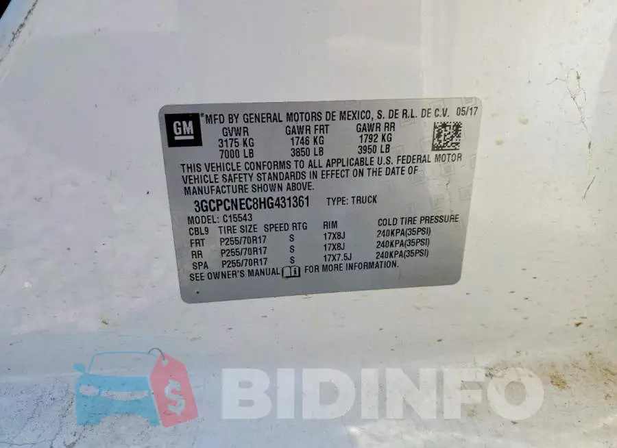 3GCPCNEC8HG431361 Photo# 12