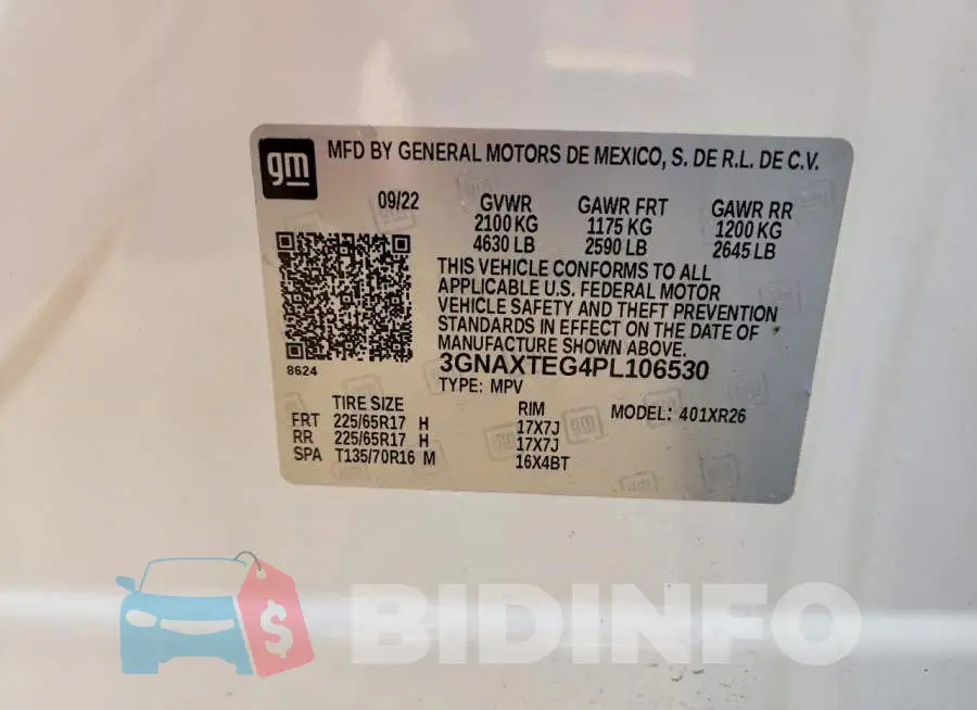 3GNAXTEG4PL106530 Photo# 14