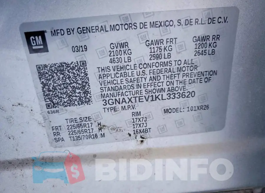 3GNAXTEV1KL333620 Photo# 13