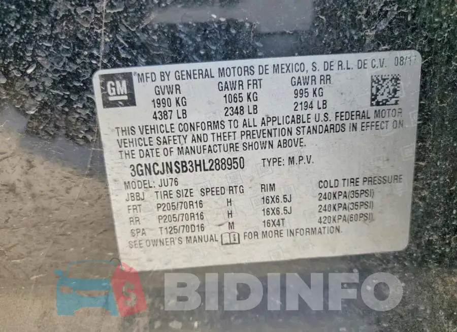 3GNCJNSB3HL288950 Photo# 13