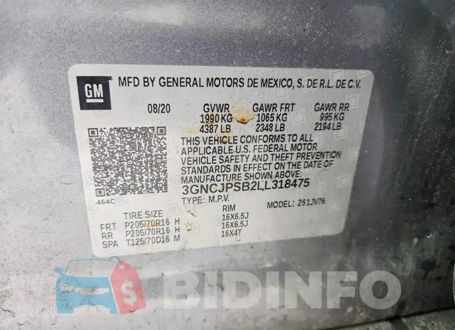 3GNCJPSB2LL318475 Photo# 13