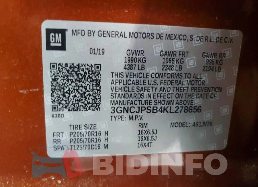 3GNCJPSB4KL278656 Photo# 14