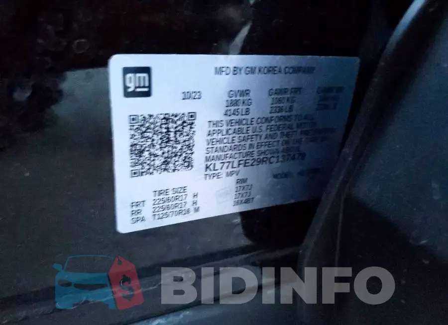 KL77LFE29RC137479 Photo# 13