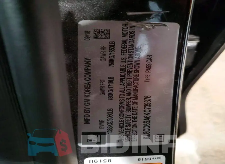 KL8CD6SA6KC739376 Photo# 12
