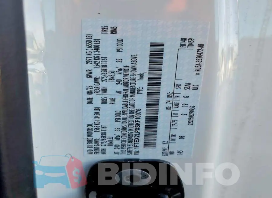 1FTEX2LPXSKF10076 Photo# 12