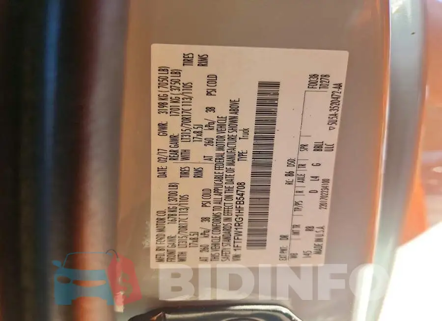1FTFW1RG1HFB54708 Photo# 13