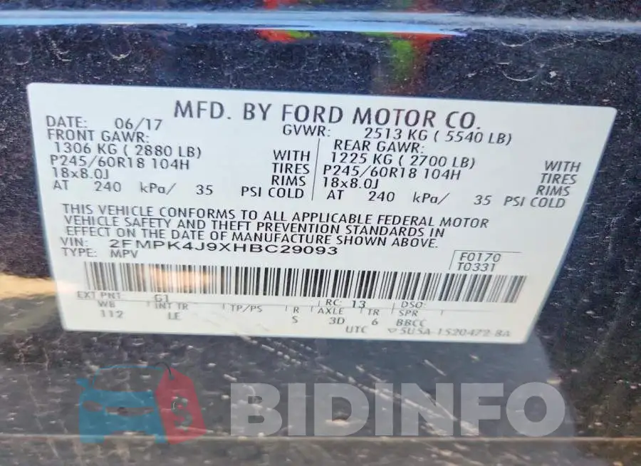 2FMPK4J9XHBC29093 Photo# 14
