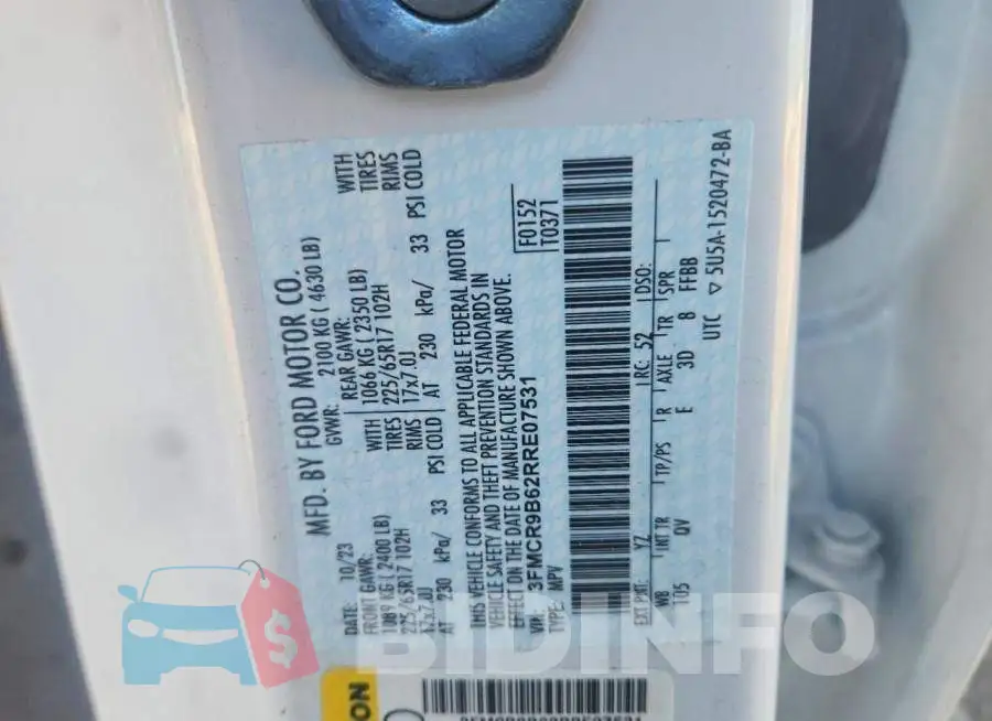 3FMCR9B62RRE07531 Photo# 13