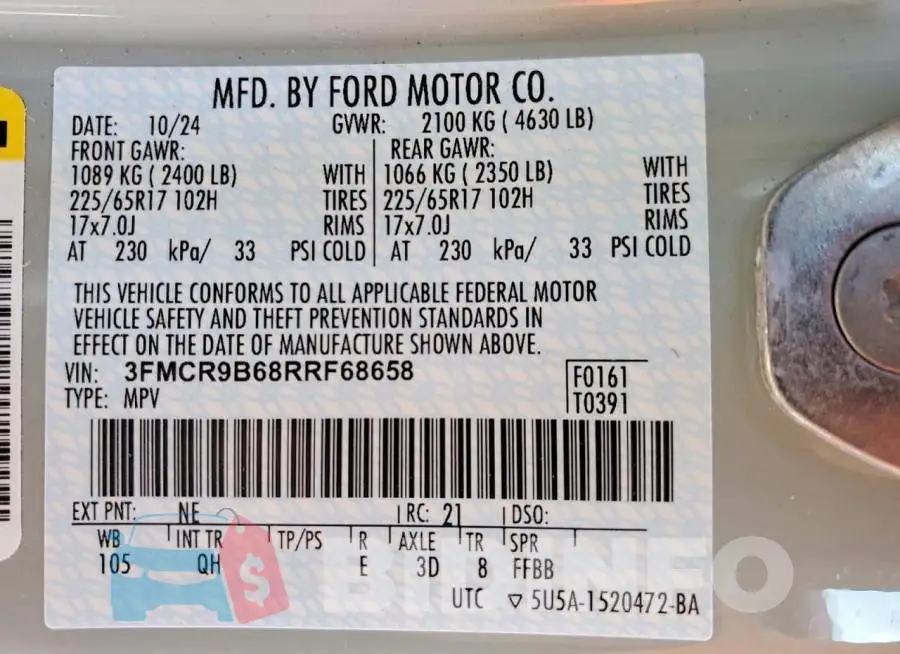 3FMCR9B68RRF68658 Photo# 14