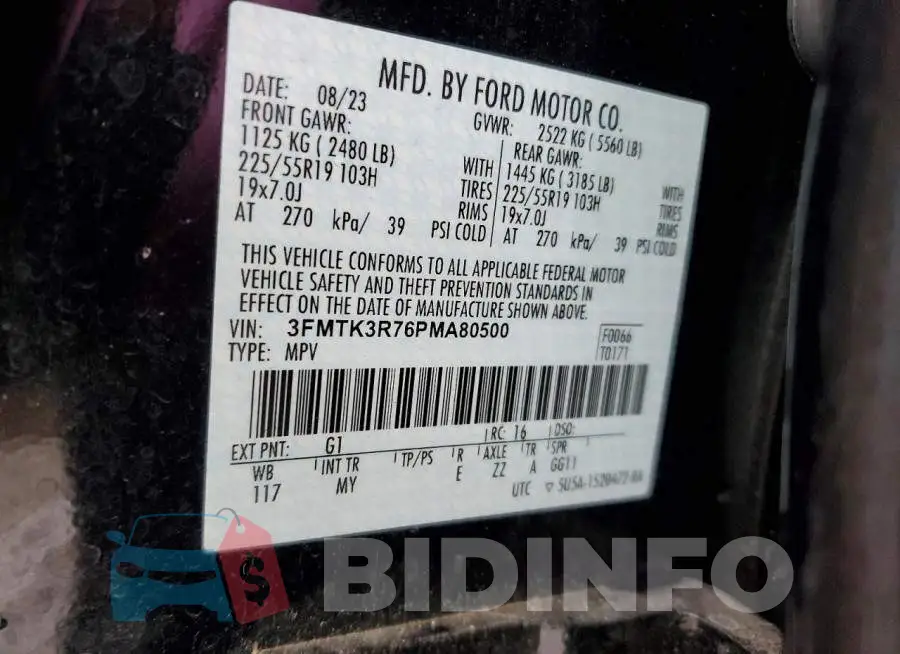 3FMTK3R76PMA80500 Photo# 12