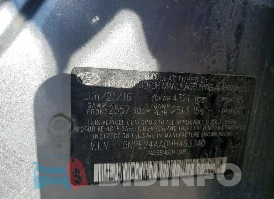5NPE24AA0HH463740 Photo# 12