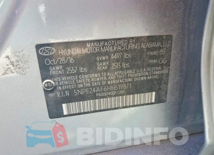 5NPE24AF6HH519871 Photo# 12