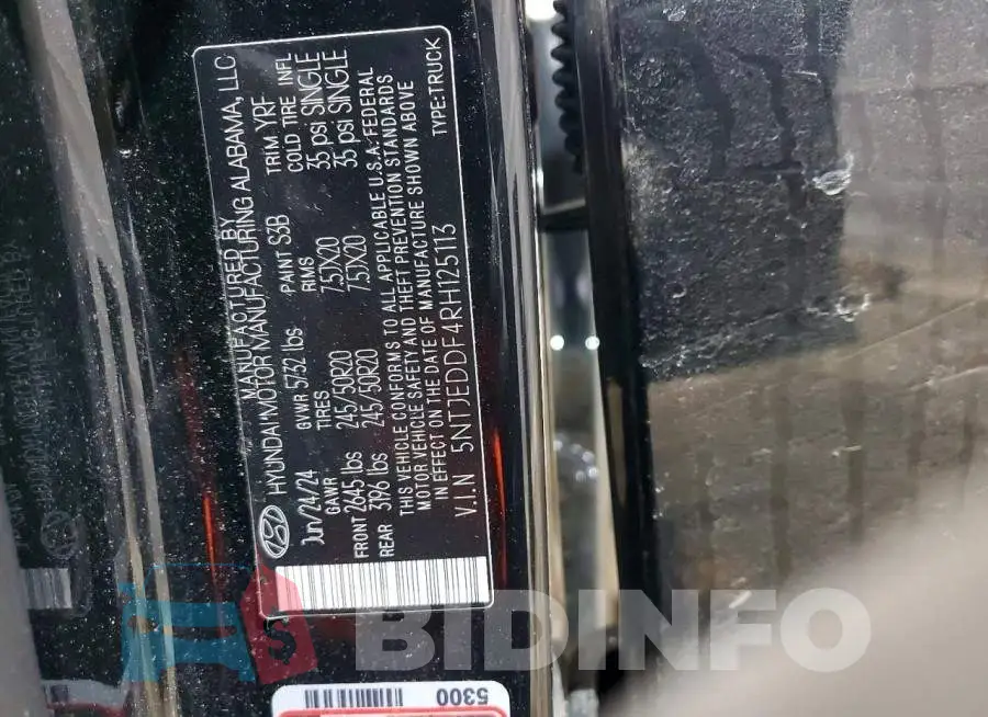 5NTJEDDF4RH125113 Photo# 13