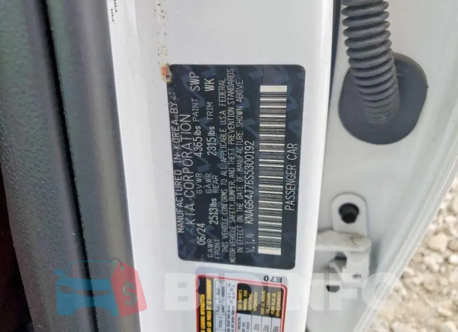 KNAG64J76S5300192 Photo# 12