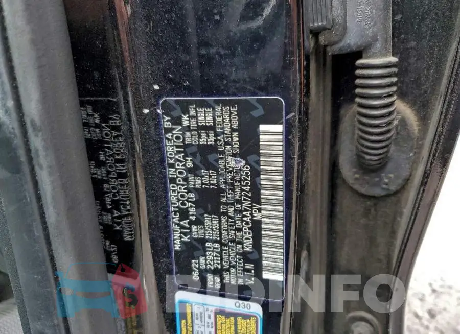 KNDEPCAA7N7245256 Photo# 13