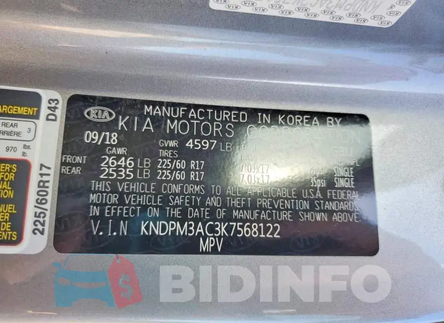 KNDPM3AC3K7568122 Photo# 13