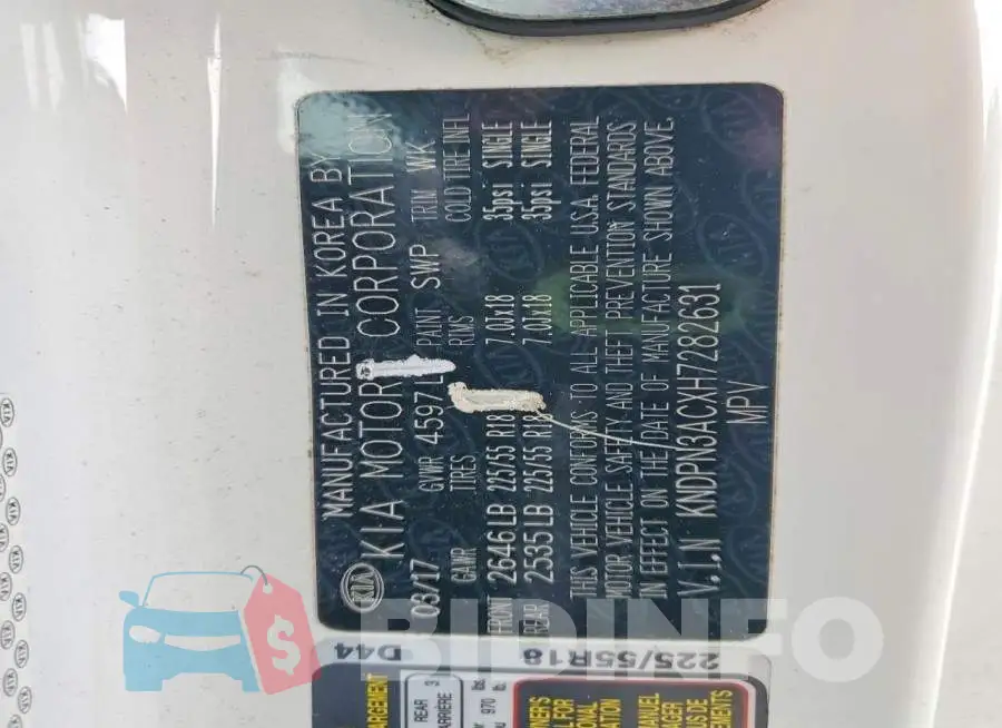 KNDPN3ACXH7282631 Photo# 13