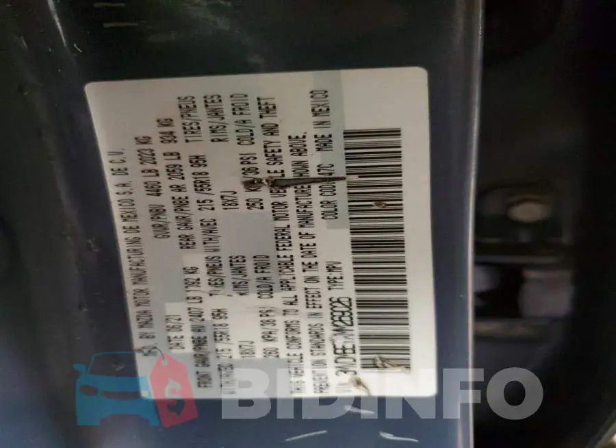 3MVDMBEYXMM269026 Photo# 13