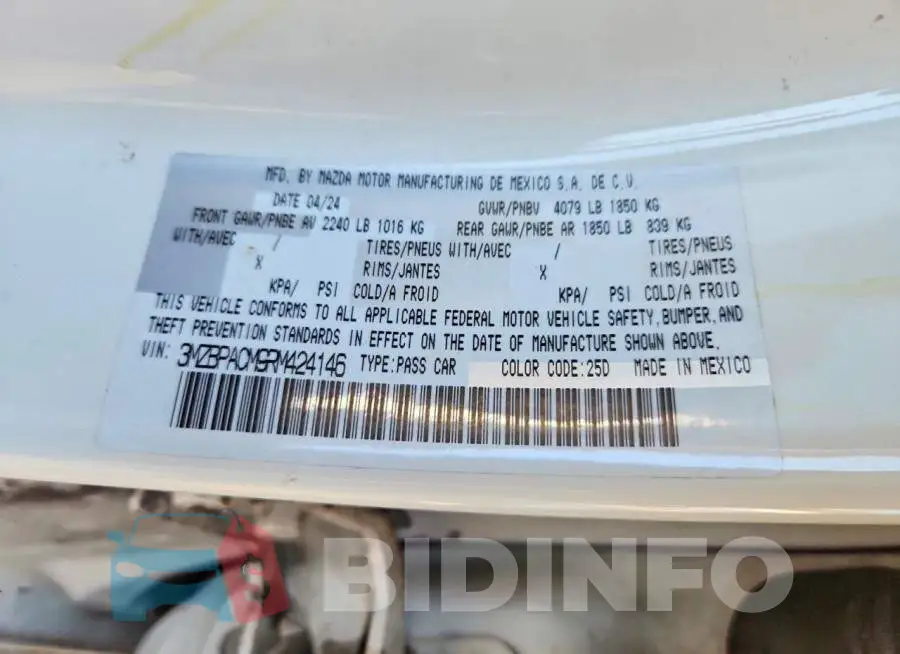 3MZBPACM9RM424146 Photo# 12